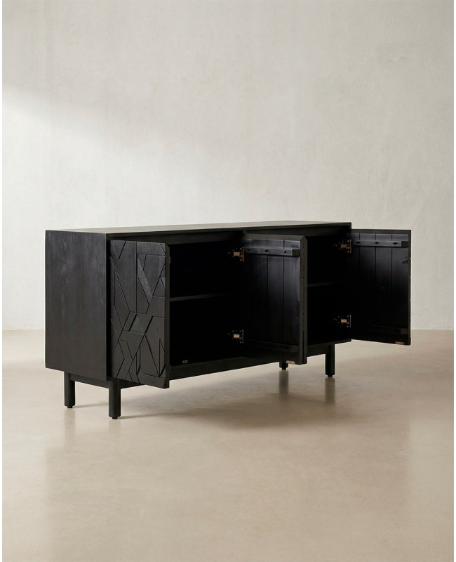 Aparador negro NERO barato – Diseño geométrico negro | Envío rápido y financiación