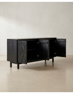 Aparador negro NERO barato – Diseño geométrico negro | Envío rápido y financiación