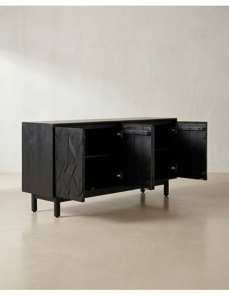 Aparador negro NERO barato – Diseño geométrico negro | Envío rápido y financiación