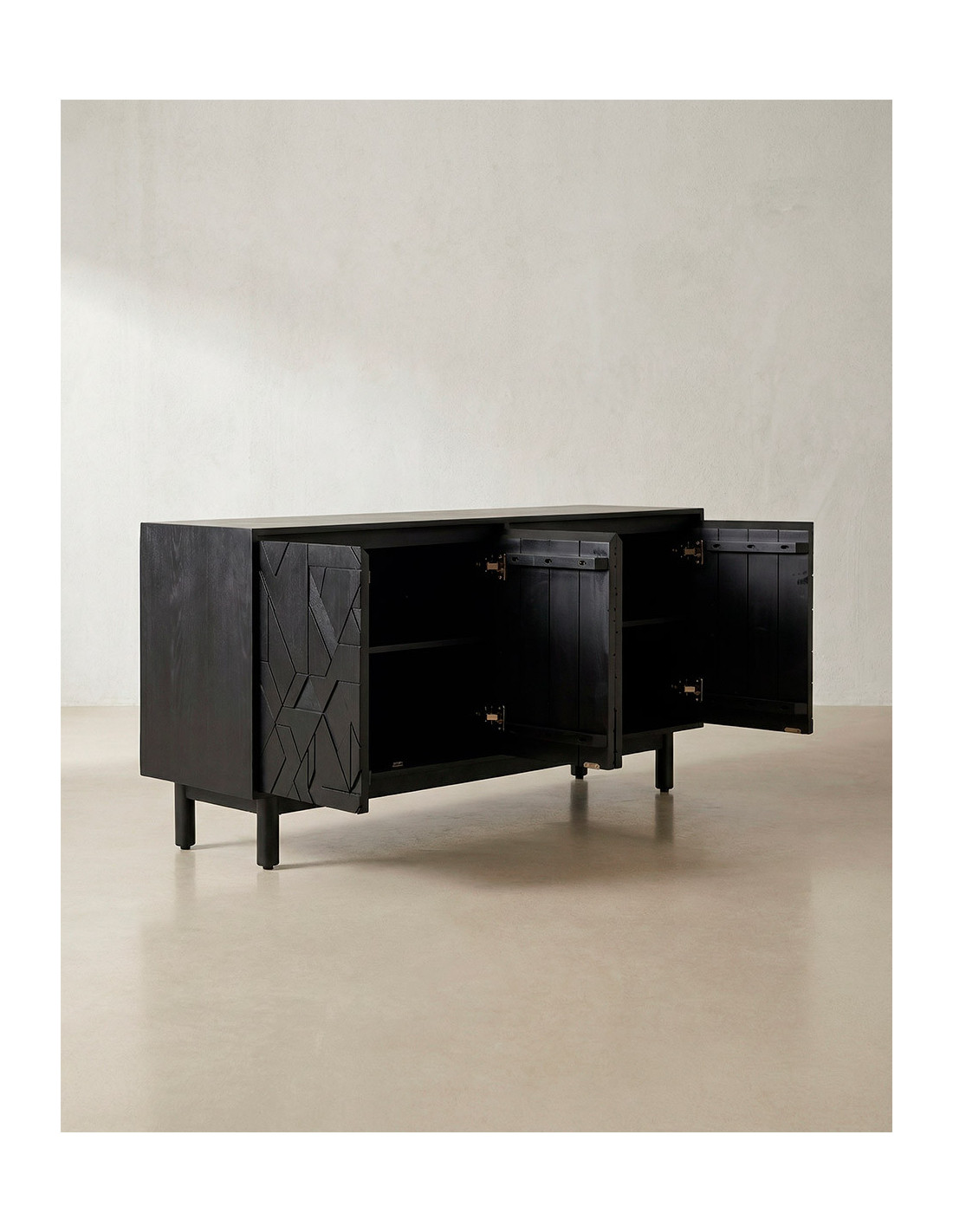 Aparador negro NERO barato – Diseño geométrico negro | Envío rápido y financiación