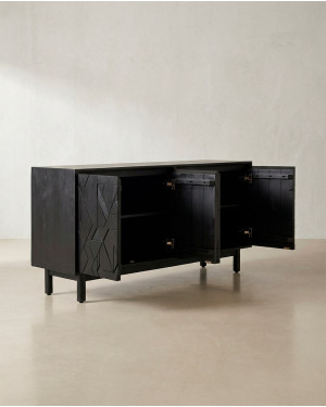 Aparador negro NERO barato – Diseño geométrico negro | Envío rápido y financiación