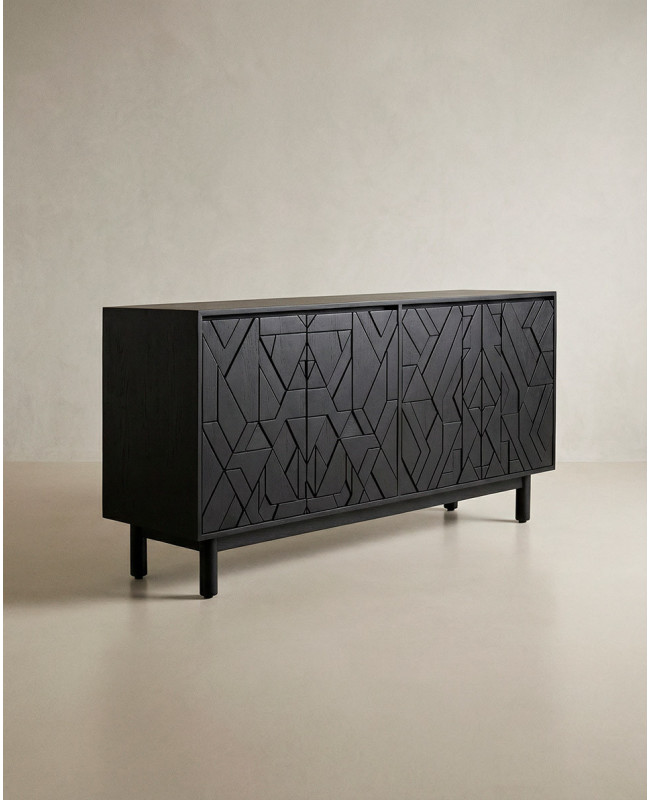 Aparador negro NERO barato – Diseño geométrico negro | Envío rápido y financiación