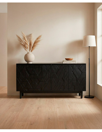 Aparador negro NERO barato – Diseño geométrico negro | Envío rápido y financiación