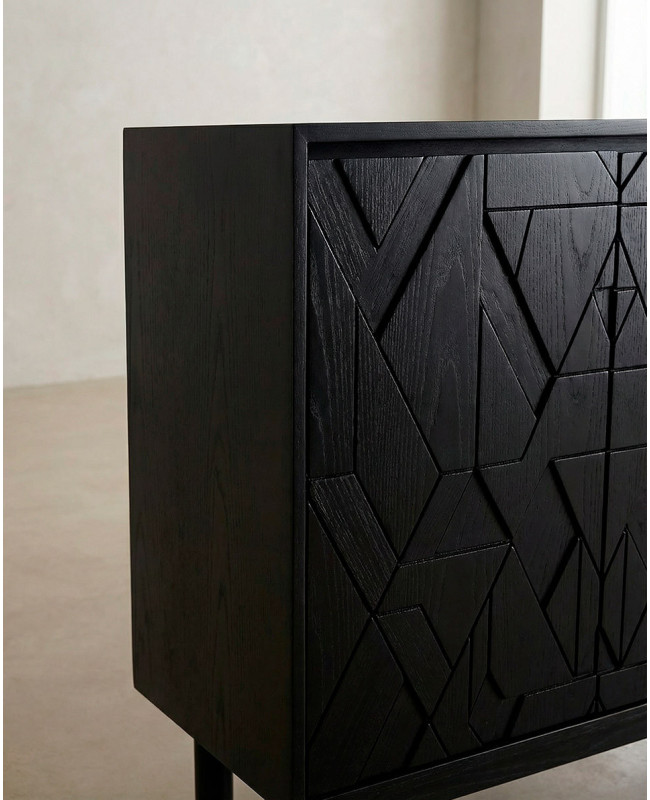 Aparador negro NERO barato – Diseño geométrico negro | Envío rápido y financiación