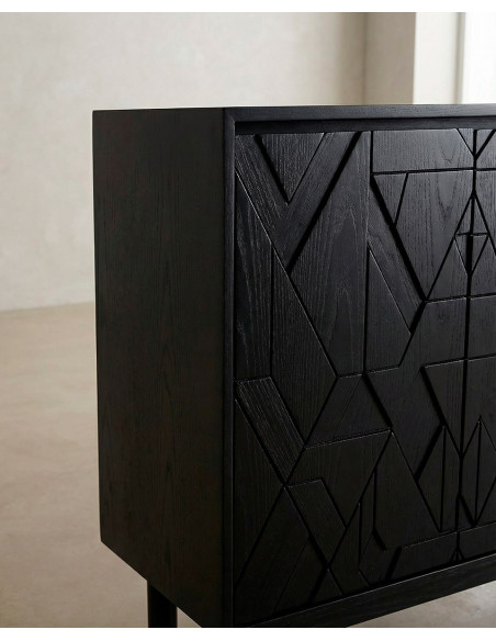 Aparador negro NERO barato – Diseño geométrico negro | Envío rápido y financiación
