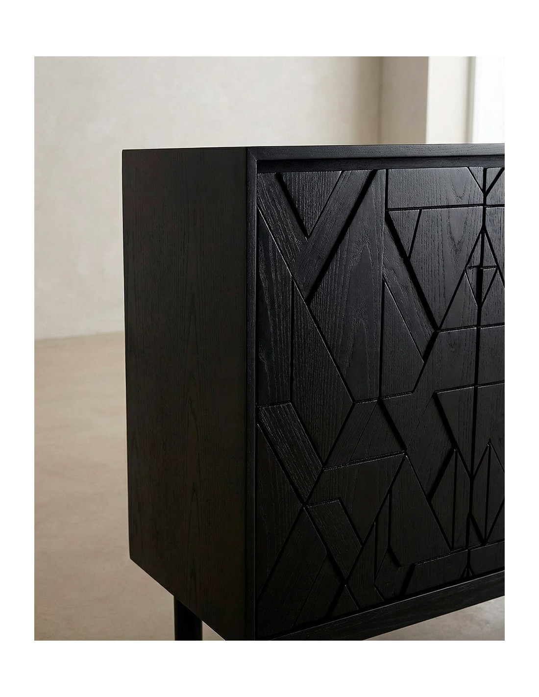 Aparador negro NERO barato – Diseño geométrico negro | Envío rápido y financiación