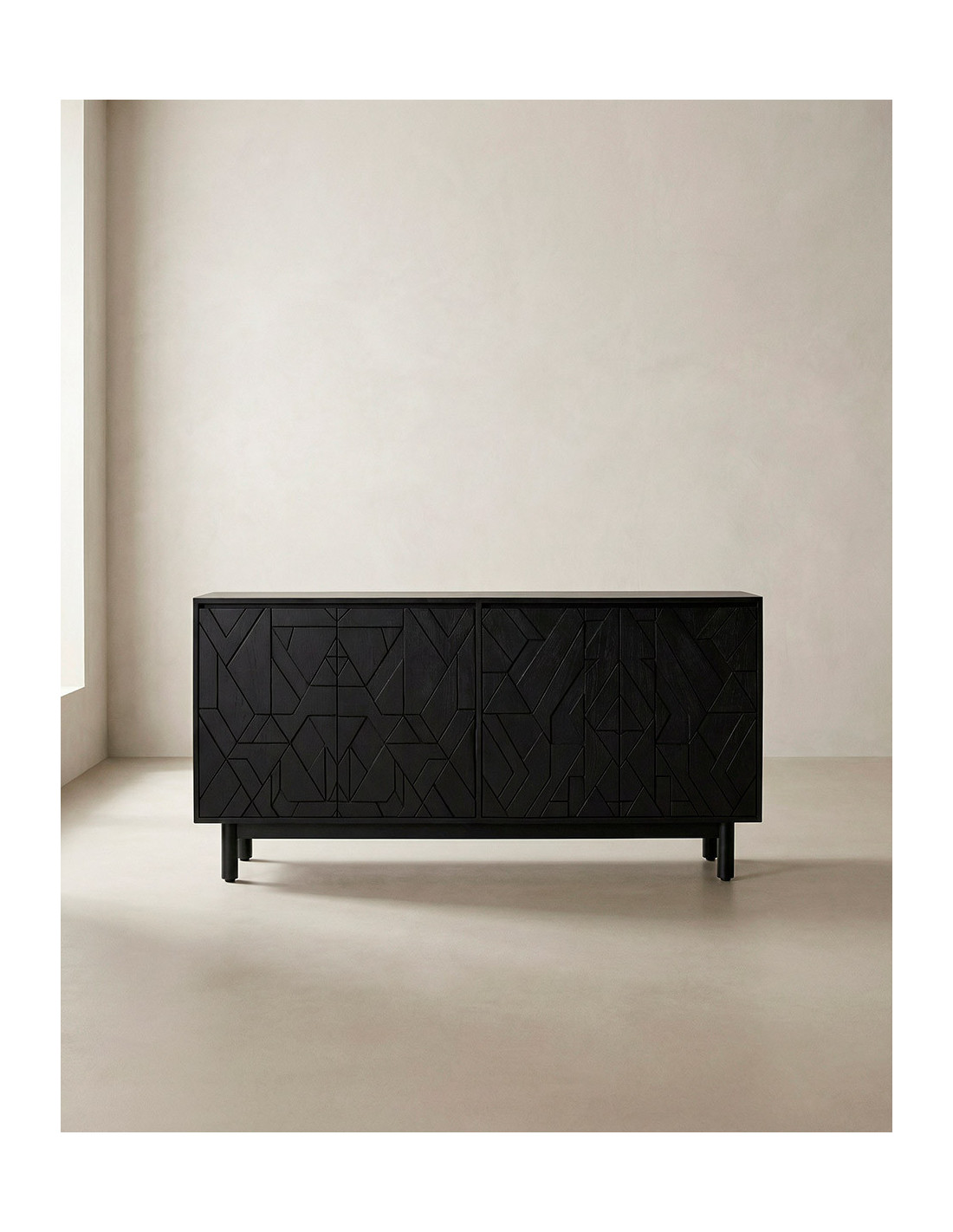 Aparador negro NERO barato – Diseño geométrico negro | Envío rápido y financiación