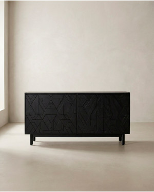 Aparador negro NERO barato – Diseño geométrico negro | Envío rápido y financiación