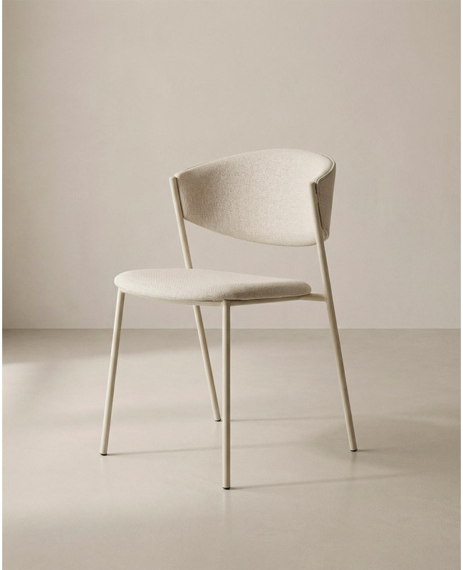 Pack 2 sillas comedor MILA lateral crema