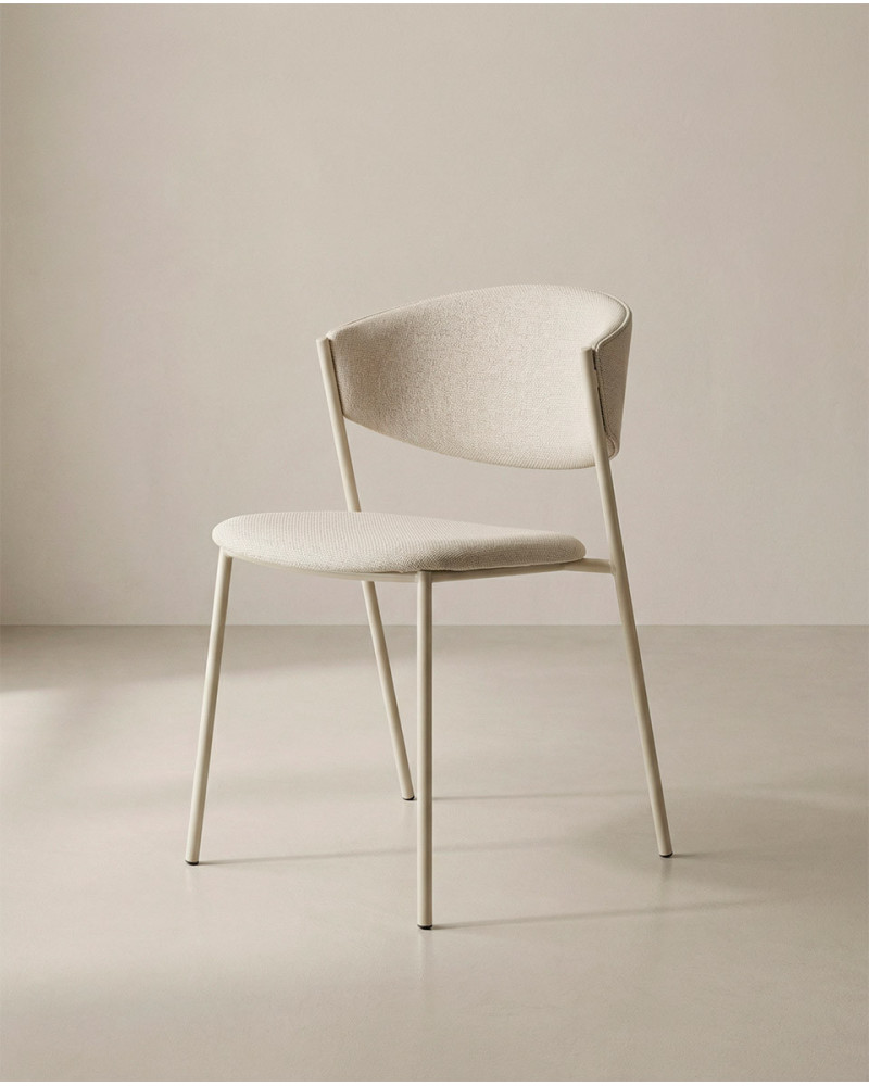 Pack 2 sillas comedor MILA lateral crema