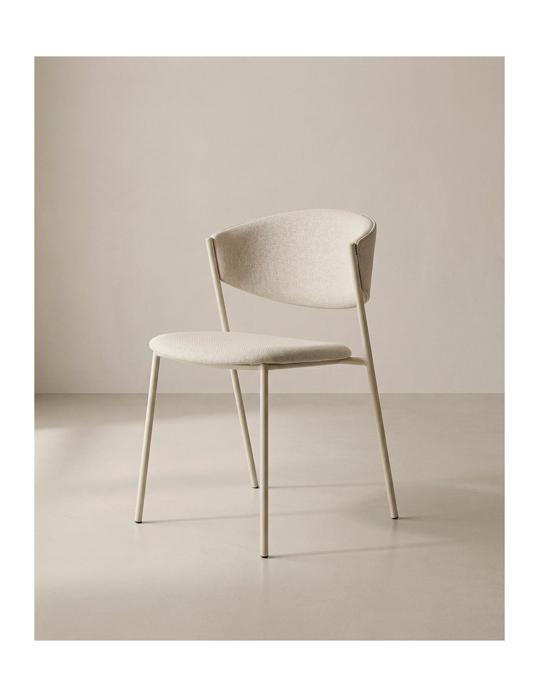 Pack 2 sillas comedor MILA lateral crema
