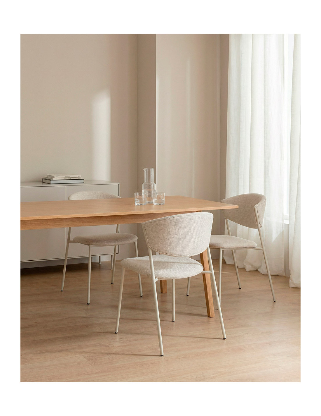 Pack 2 sillas comedor MILA ambiente crema