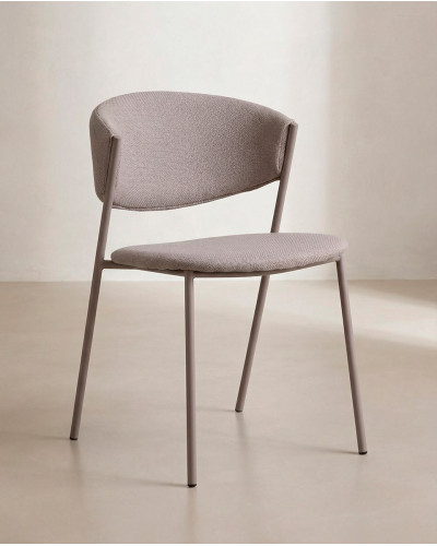 Pack 2 sillas comedor MILA lateral gris