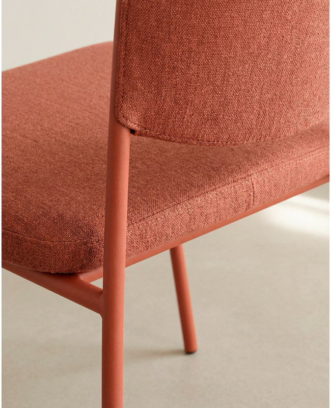 Pack 2 sillas comedor MILA detalle teja