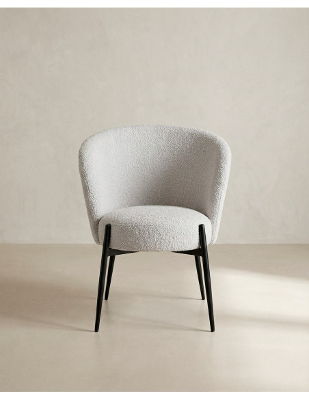 Butaca tapizada NIVA barata con respaldo redondeado | Envío rápido y financiación