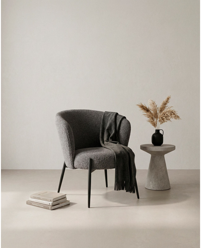 Butaca tapizada NIVA barata con respaldo redondeado | Envío rápido y financiación