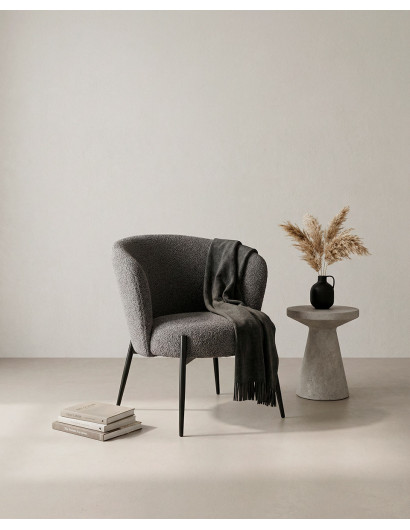 Butaca tapizada NIVA barata con respaldo redondeado | Envío rápido y financiación