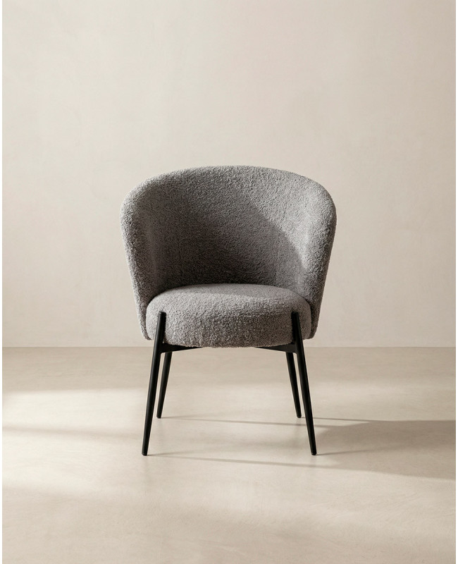 Butaca tapizada NIVA barata con respaldo redondeado | Envío rápido y financiación