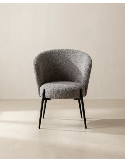 Butaca tapizada NIVA barata con respaldo redondeado | Envío rápido y financiación