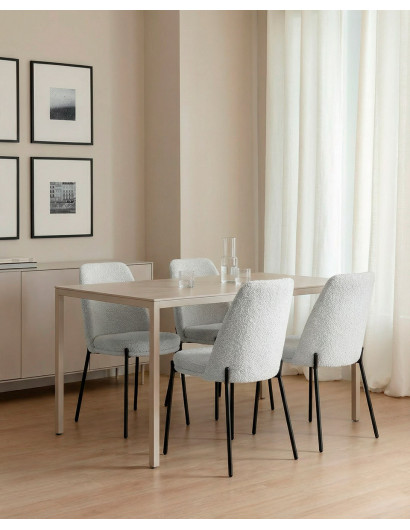 Pack 4 sillas de comedor TENA barato con patas metálicas | Envío rápido y financiación