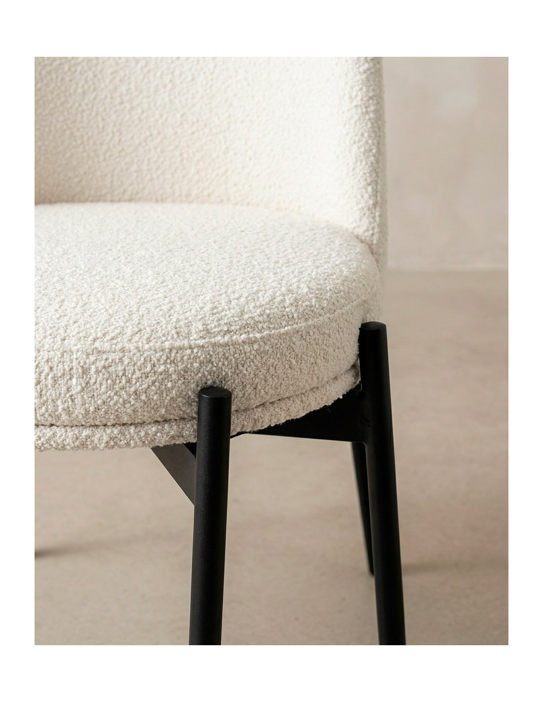 Pack 4 sillas de comedor TENA barato con patas metálicas | Envío rápido y financiación