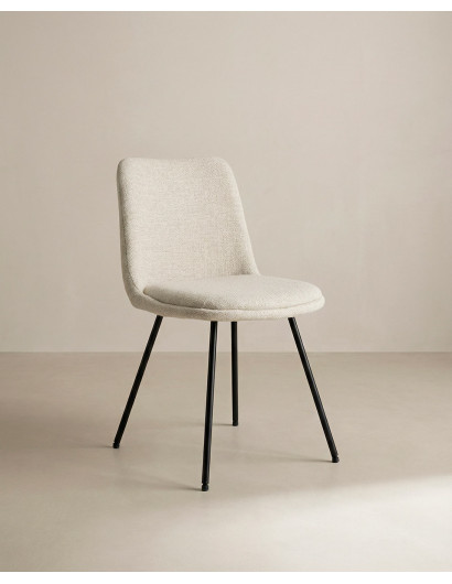 Silla de comedor moderna y barata ORSA con patas metálicas| Envío rápido y financiación