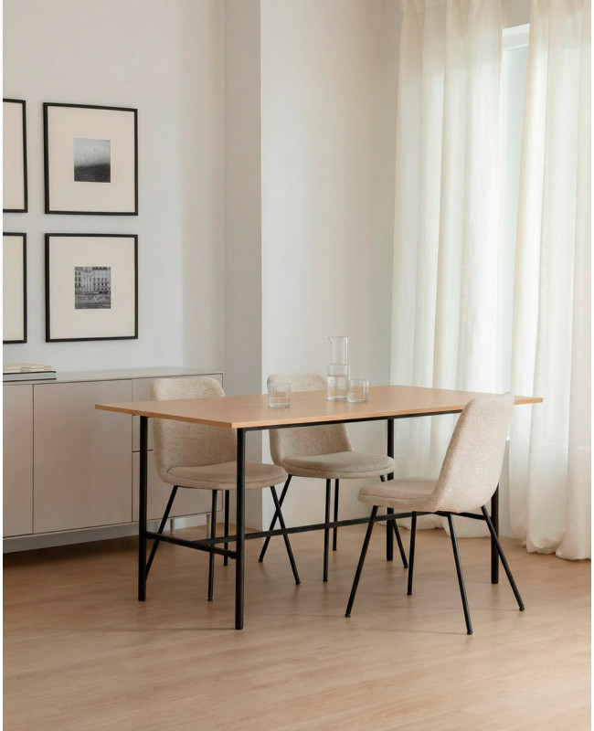 Silla de comedor moderna y barata ORSA con patas metálicas| Envío rápido y financiación