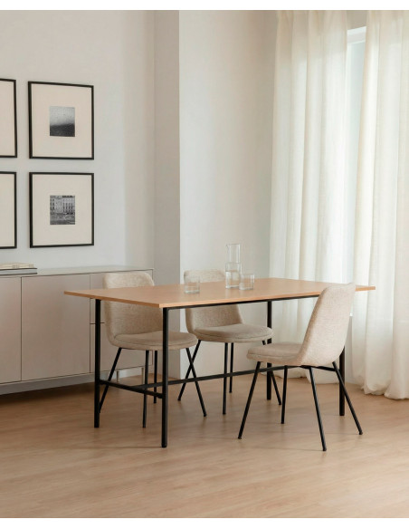 Silla de comedor moderna y barata ORSA con patas metálicas| Envío rápido y financiación