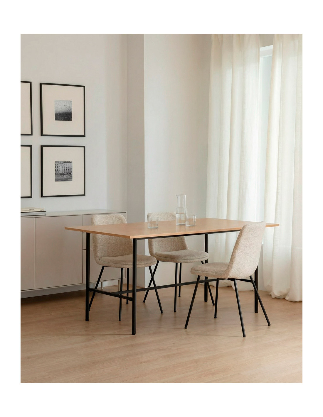 Silla de comedor moderna y barata ORSA con patas metálicas| Envío rápido y financiación