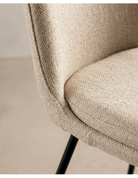 Silla de comedor moderna y barata ORSA con patas metálicas| Envío rápido y financiación