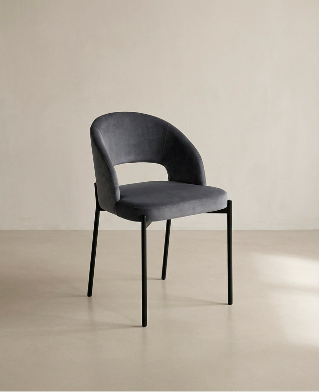 Pack 2 sillas comedor VENA lateral antracita