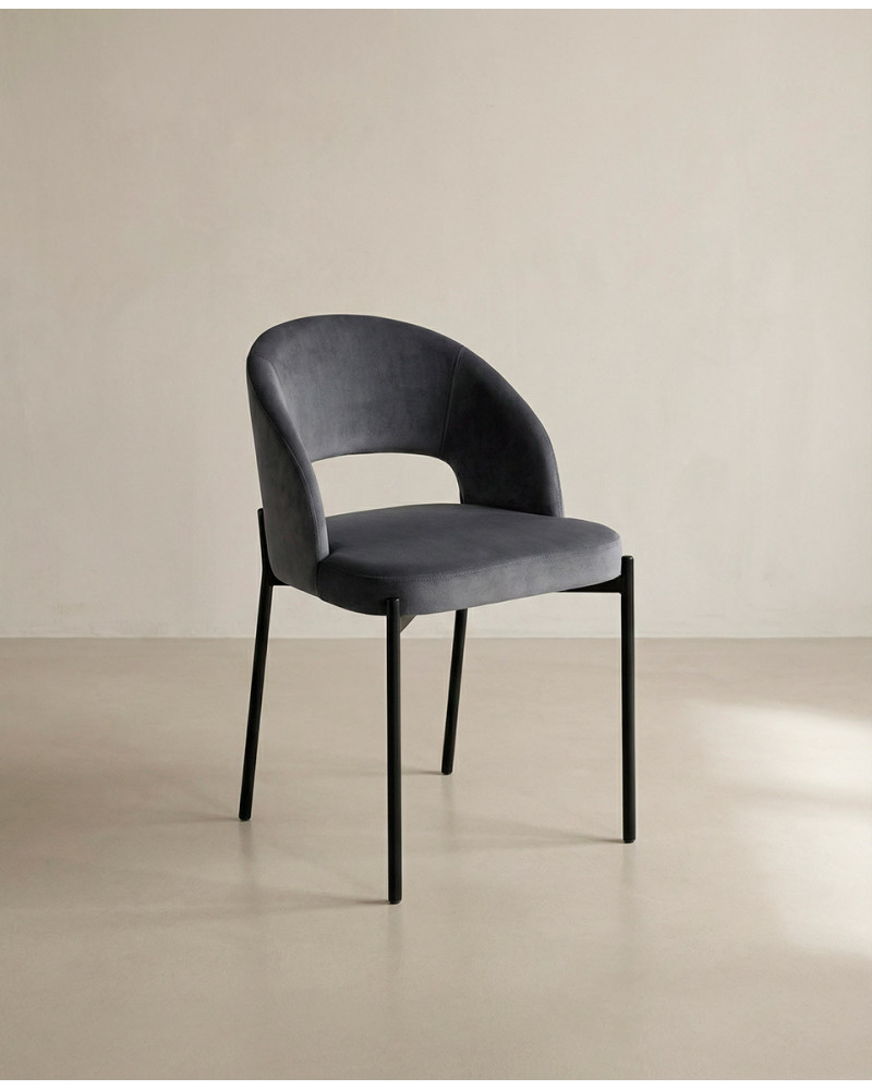 Pack 2 sillas comedor VENA lateral antracita