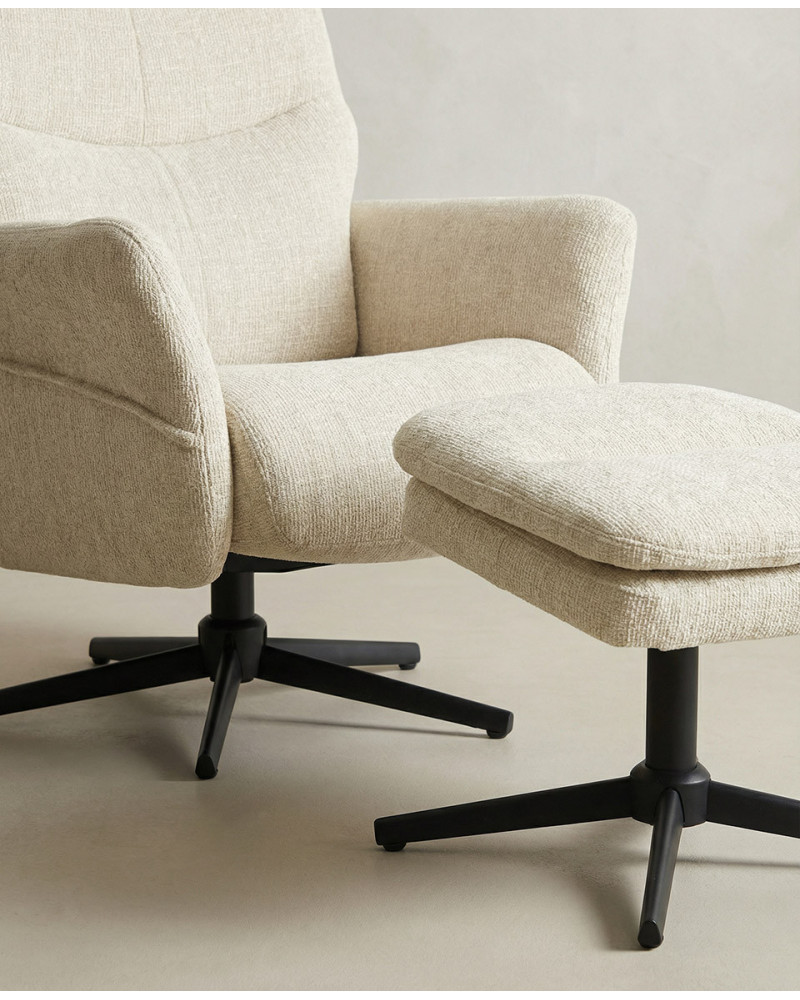 Sillón relax con reposapies TALO detalle estructuras base