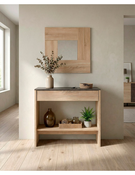 Recibidor con espejo y cajón SERA barato | Envío rápido y financiación