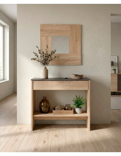 Recibidor con espejo y cajón SERA barato | Envío rápido y financiación