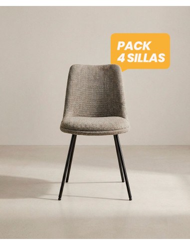 Silla de comedor moderna y barata ORSA con patas metálicas| Envío rápido y financiación