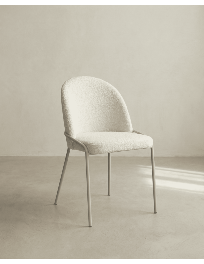 Pack 4 sillas comedor BELA lateral crema