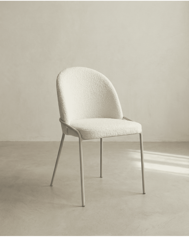 Pack 4 sillas comedor BELA lateral crema