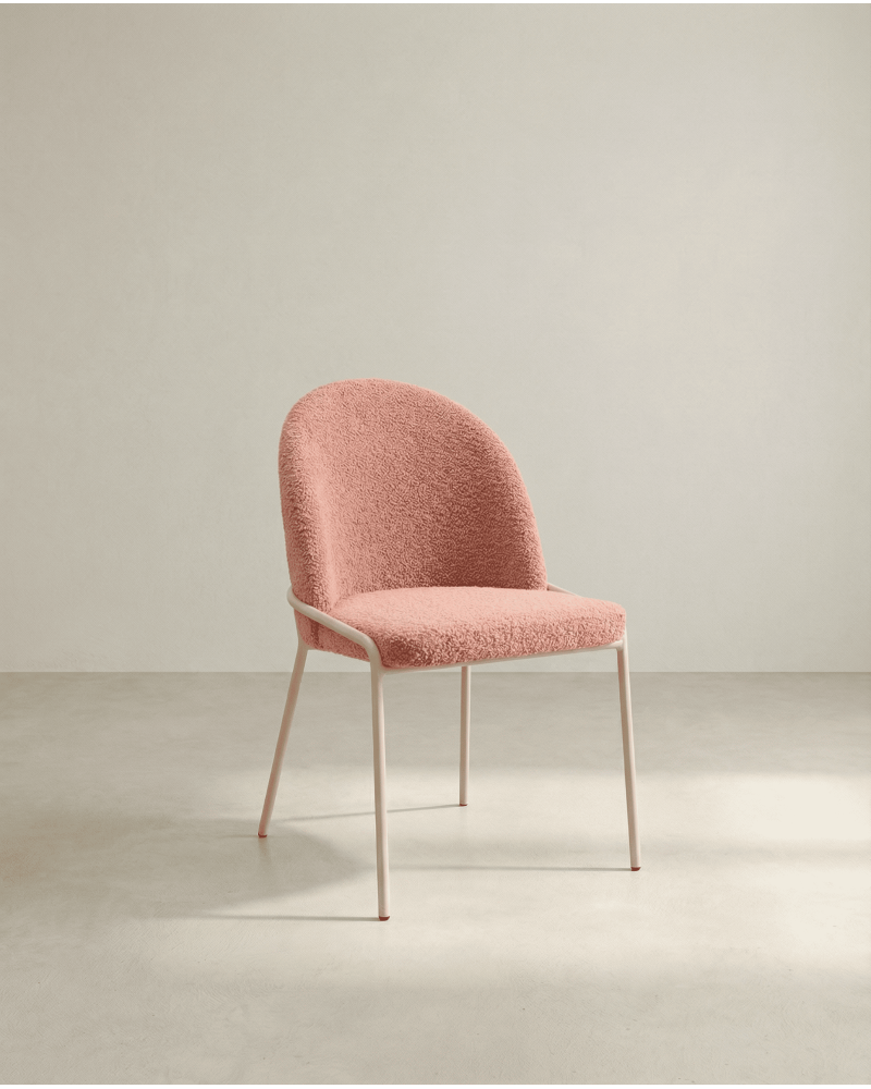 Pack 4 sillas comedor BELA lateral rosa