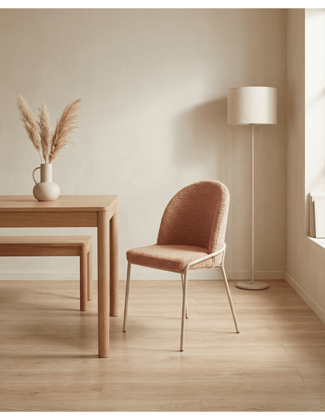 Pack 4 sillas comedor BELA ambiente rosa