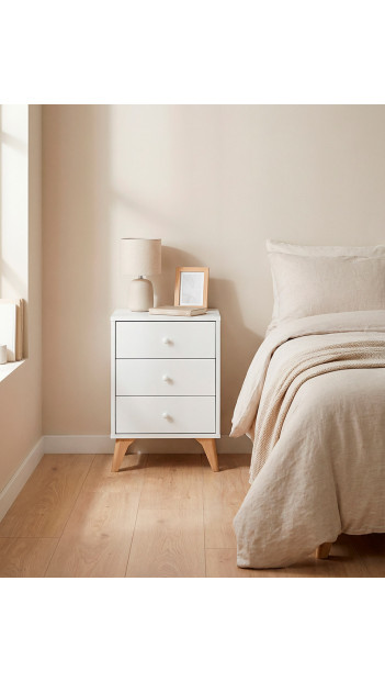 Mesita de noche 3 cajones BIRA barata | Envío rápido y financiación