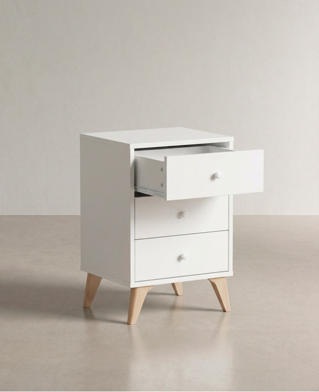 Mesita de noche 3 cajones BIRA barata | Envío rápido y financiación