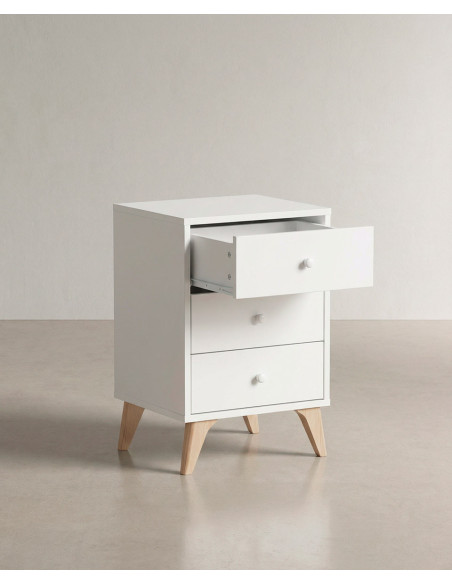 Mesita de noche 3 cajones BIRA barata | Envío rápido y financiación