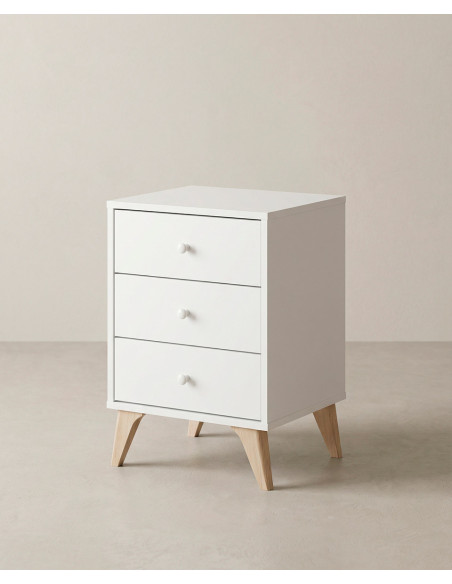 Mesita de noche 3 cajones BIRA barata | Envío rápido y financiación