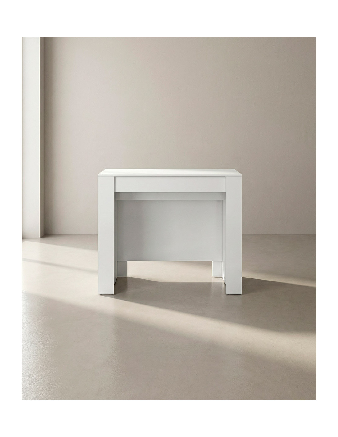 Mesa consola extensible NARA cerrada Blanco