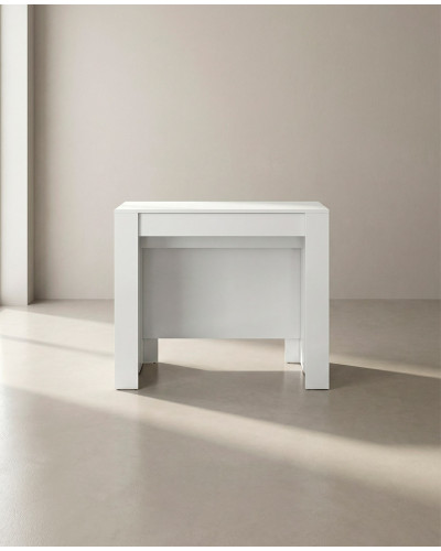 Mesa consola extensible NARA cerrada Blanco