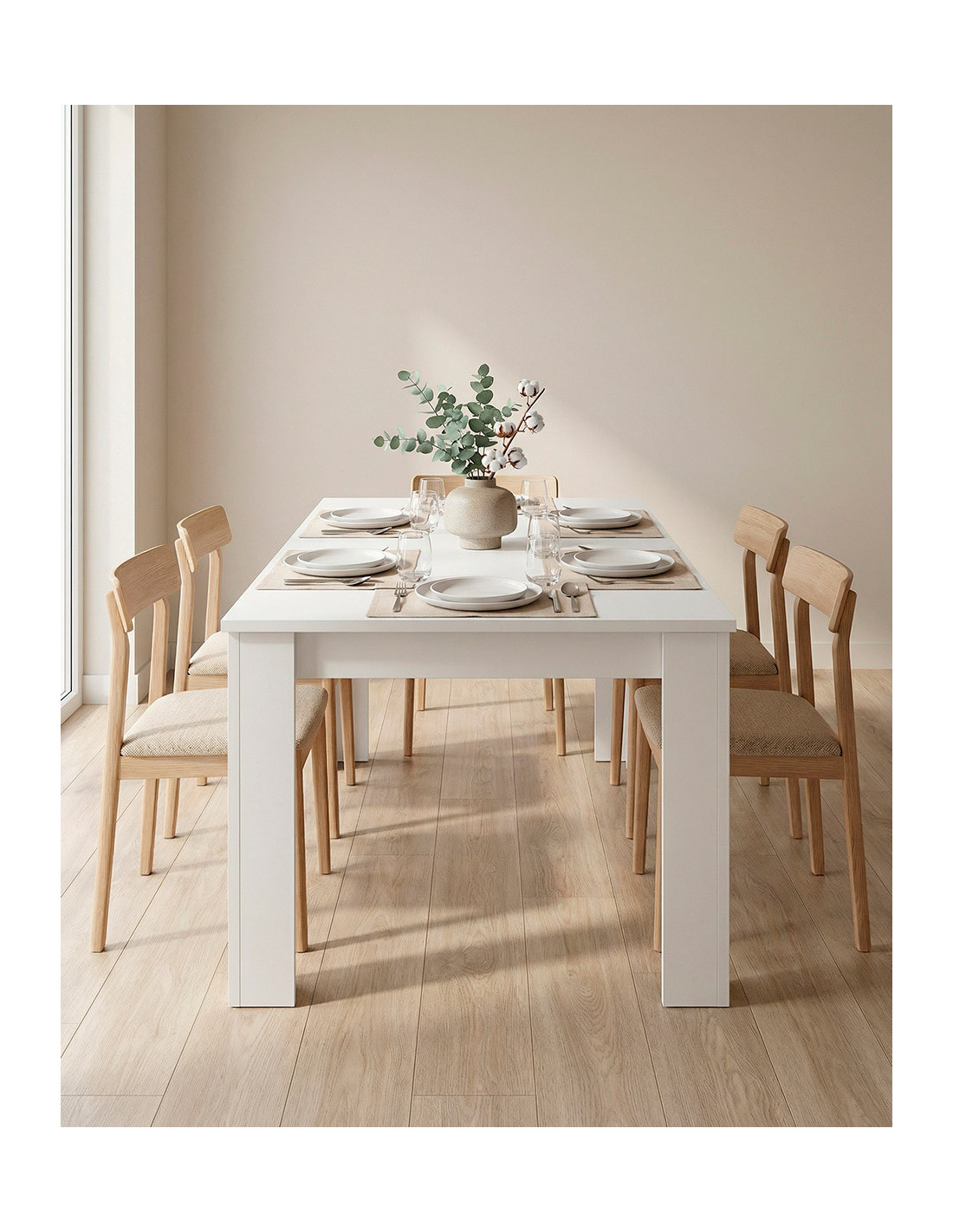 Mesa consola extensible NARA ambiente extendida