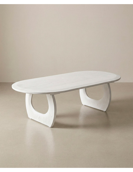 Mesa de centro KORA barata | Envío rápido y financiación | Diseño escultórico en madera de mango