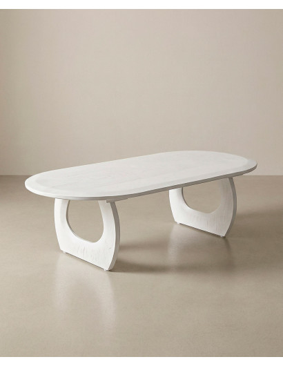 Mesa de centro KORA barata | Envío rápido y financiación | Diseño escultórico en madera de mango