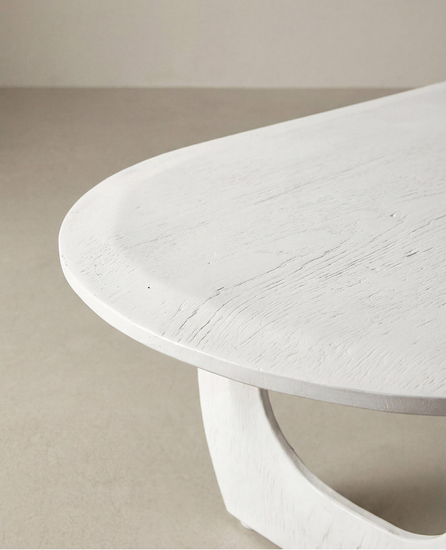 Mesa de centro KORA barata | Envío rápido y financiación | Diseño escultórico en madera de mango